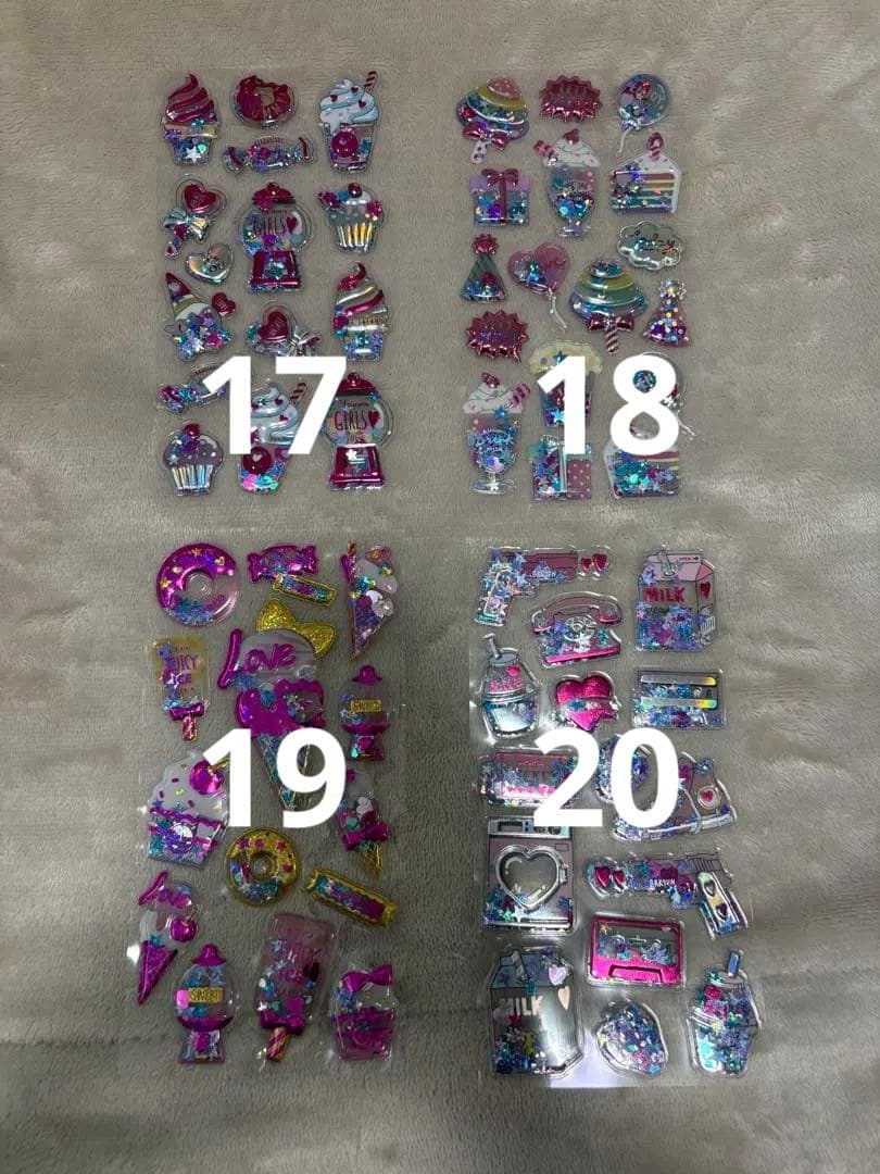 未使用立体シール44枚　A5バインダー５冊　台紙44枚　2万円超相当