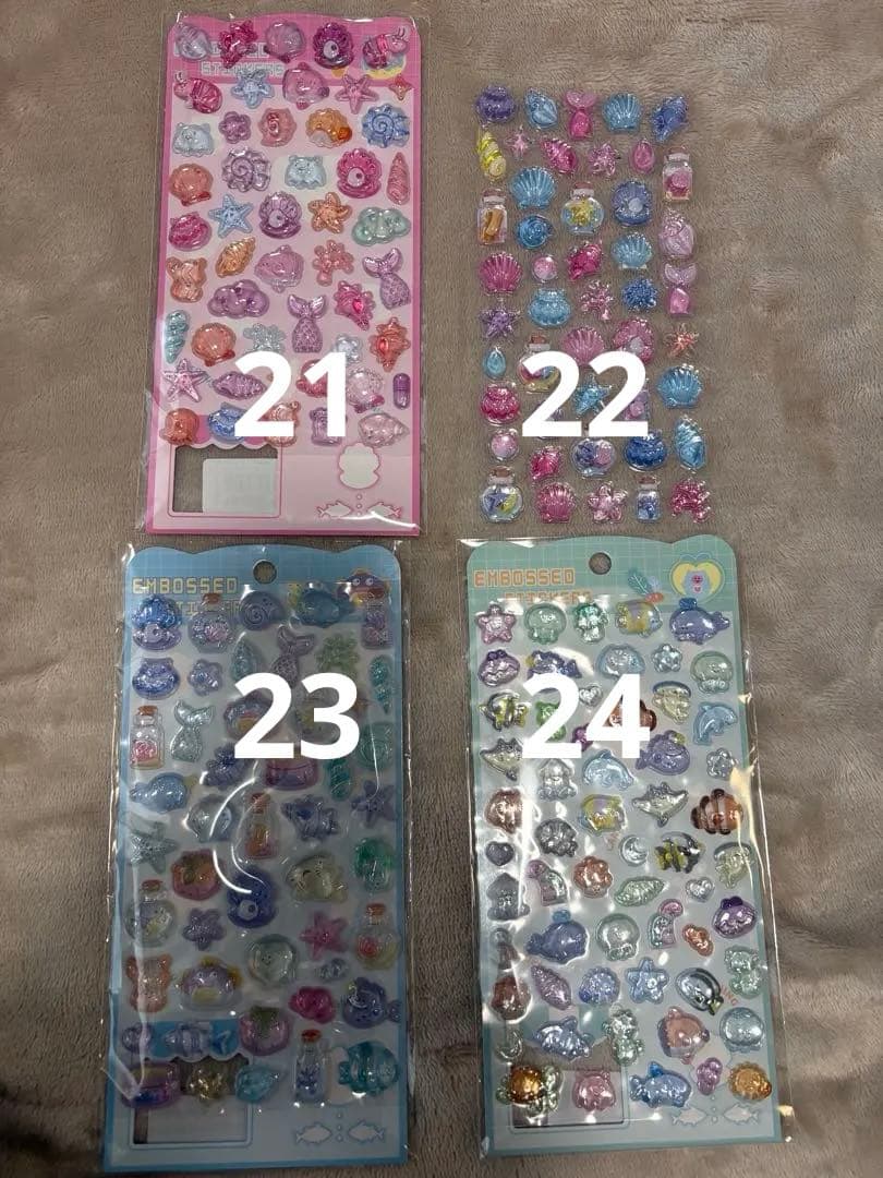 未使用立体シール44枚　A5バインダー５冊　台紙44枚　2万円超相当