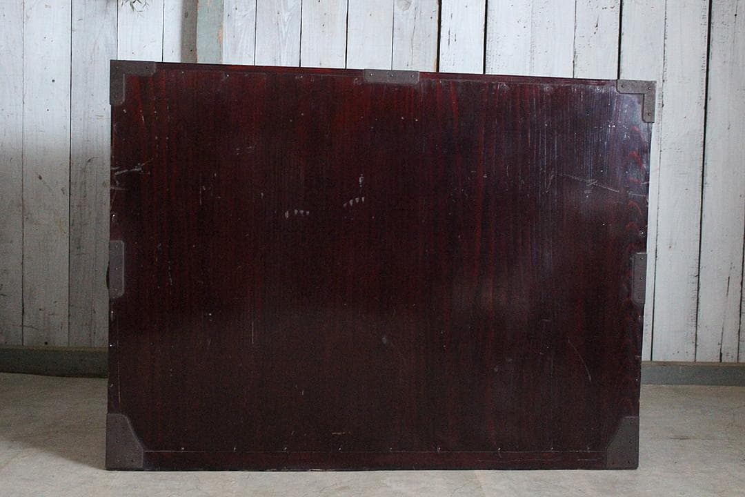 綺麗な丸金具庄内箪笥　3段　中桐　タンス　収納　古家具　古民家　時代家具