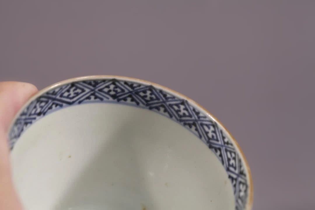 627　古伊万里大振上手色絵蕎麦猪口　無傷美品　江戸中期