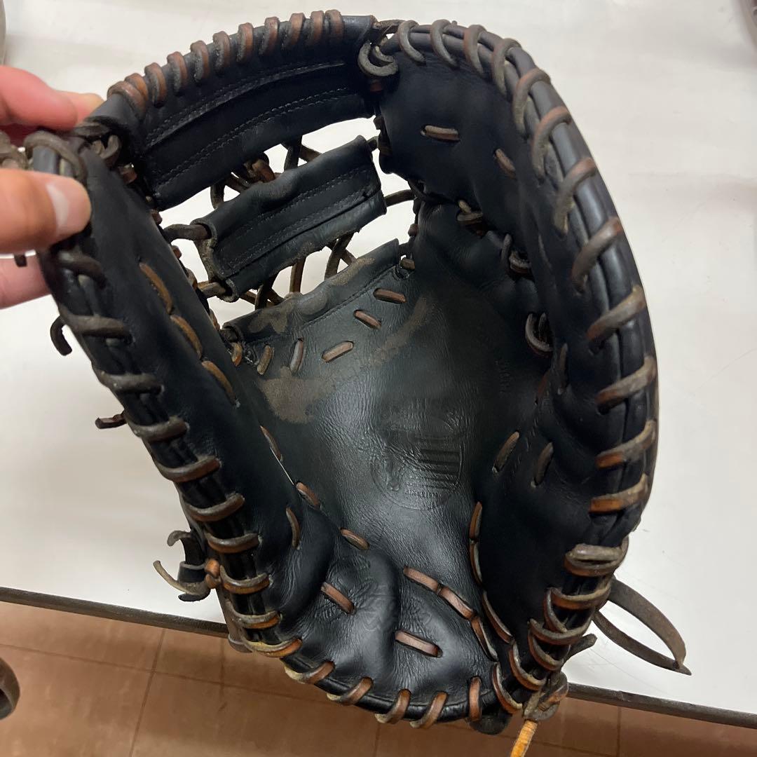 硬式野球グローブ レザー製 黒