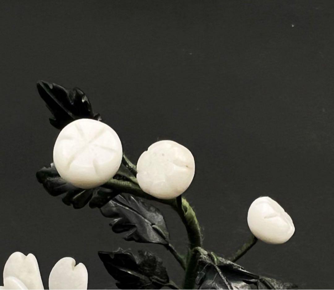 中国美術 古玩 七宝焼 景泰藍 玉石盆栽　玉石盆景