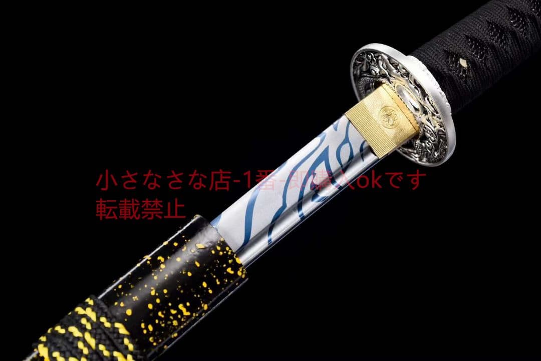 【魁星】中炭素鋼焼藍武士刀  古兵器 武具 刀装具 日本刀 模造刀 居合刀