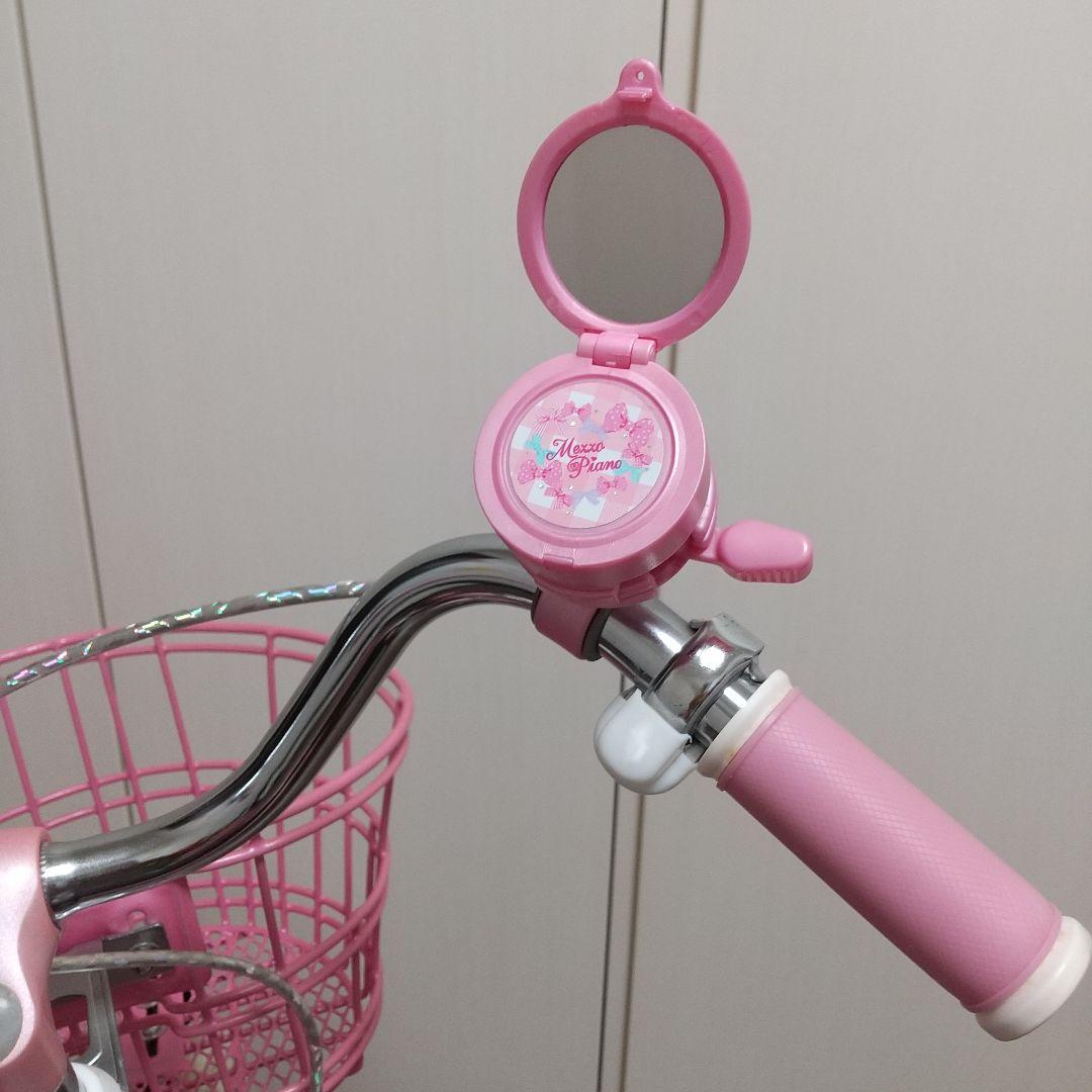 メゾピアノ 子供用自転車 18インチ ピンク ハートデザイン