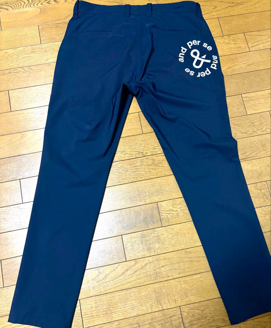 【着用1回】アンパスィ スイングドライWクロスパンツ ネイビー LL