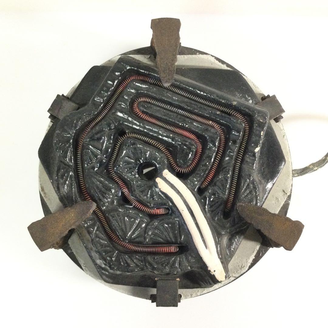 野々田式炭型電熱器 大型 置炉長火鉢用 径25cm 茶道具 点検OK L263