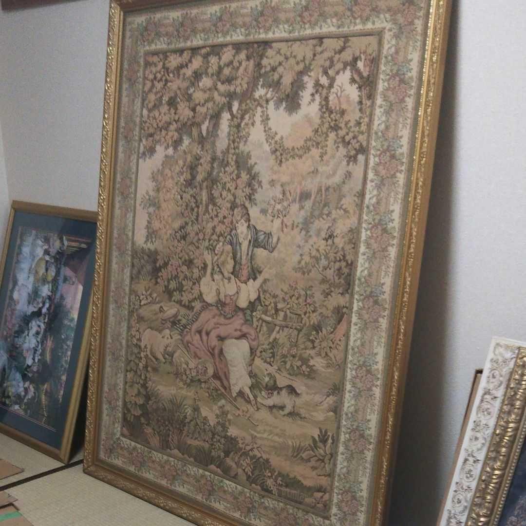 大型ゴブラン織り アンティーク絵画