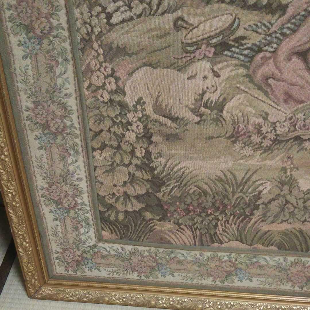 大型ゴブラン織り アンティーク絵画