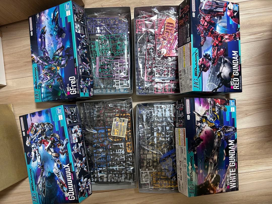 HGジークアクス　ジフレド　赤いガンダム　白いガンダムセット売り