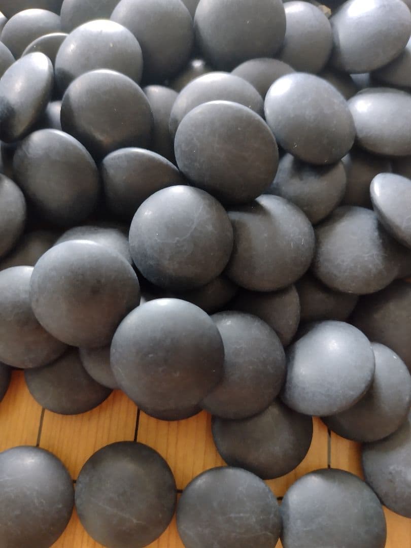 蛤碁石、碁笥セット白石 180個 黒石181個