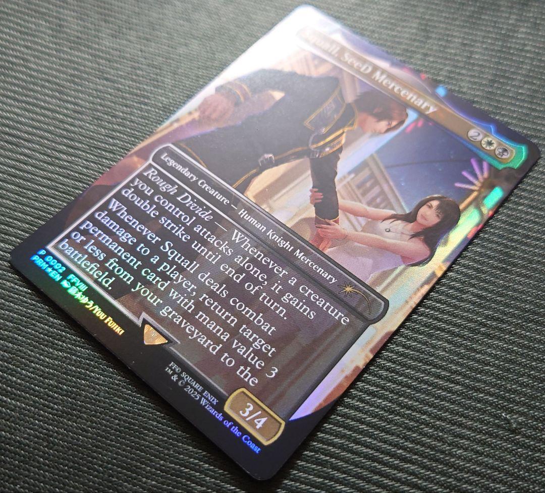 mtg 稀少個体 優勝プロモ SeeDの傭兵、スコール ボーダーレス FOIL