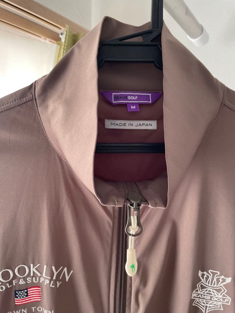 【美品】BEAMS GOLF フルジップジャケット M ブラウン