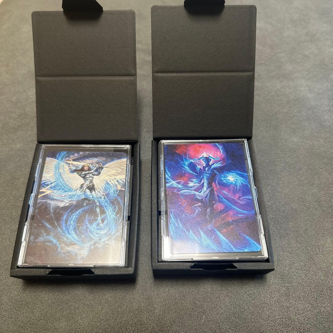 MTG ステンレスアート《嵐の目、ウギン》《嵐の討伐者、エルズペス》2枚セット