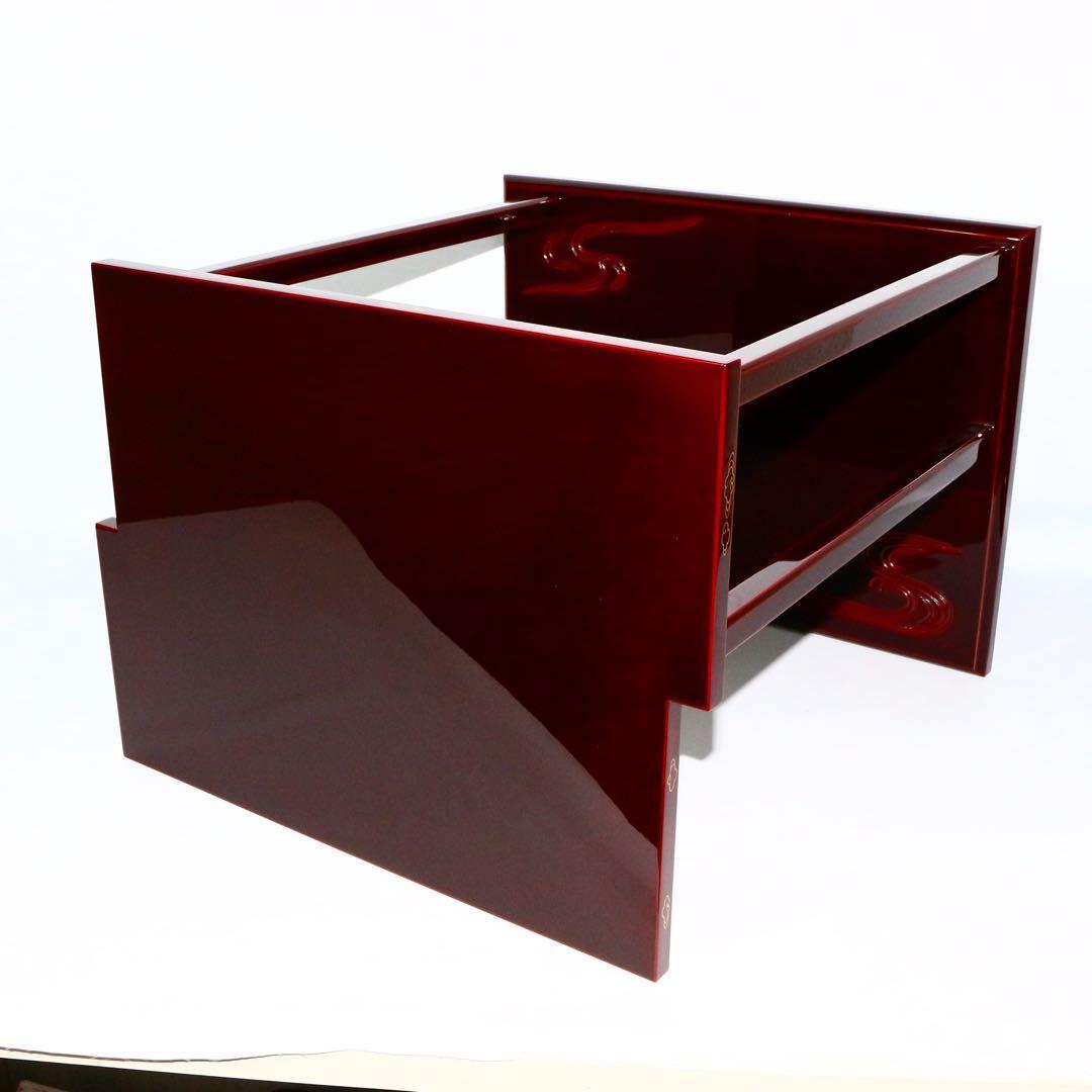 輪島塗 茶平一斎 造 鵬雲斎好 山雲棚 共箱 骨董 飾棚 木製 煎茶道具 茶棚