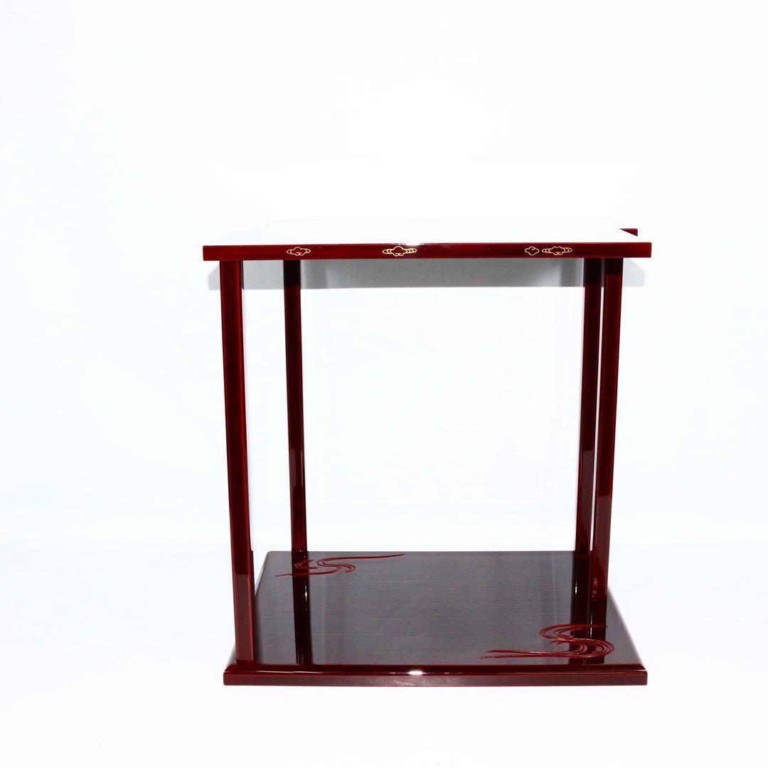 輪島塗 茶平一斎 造 鵬雲斎好 山雲棚 共箱 骨董 飾棚 木製 煎茶道具 茶棚