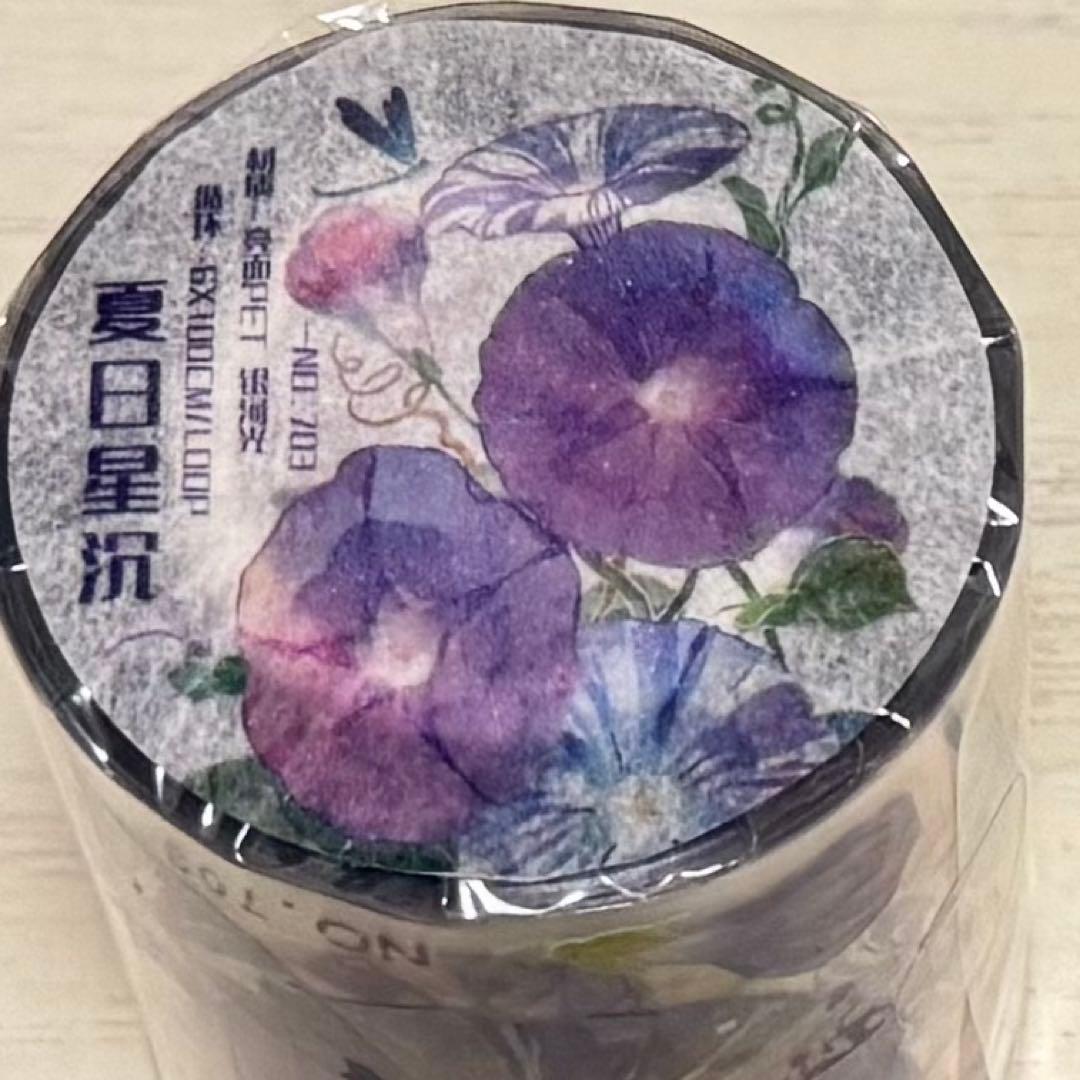 海外 PETテープ マスキングテープ 朝顔