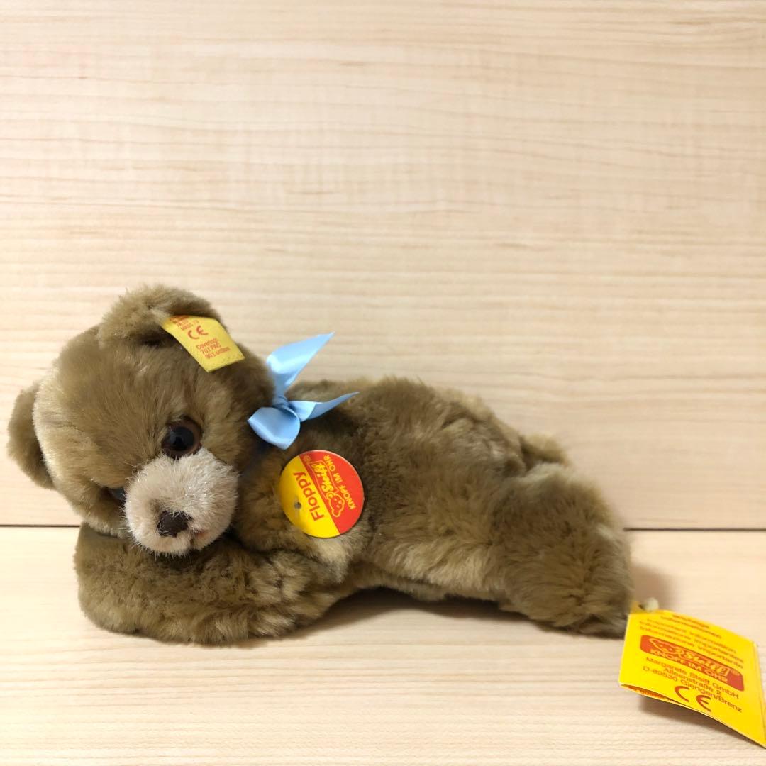 シュタイフ　寝そべりFloppy Bear テディベア　ぬいぐるみ　くま