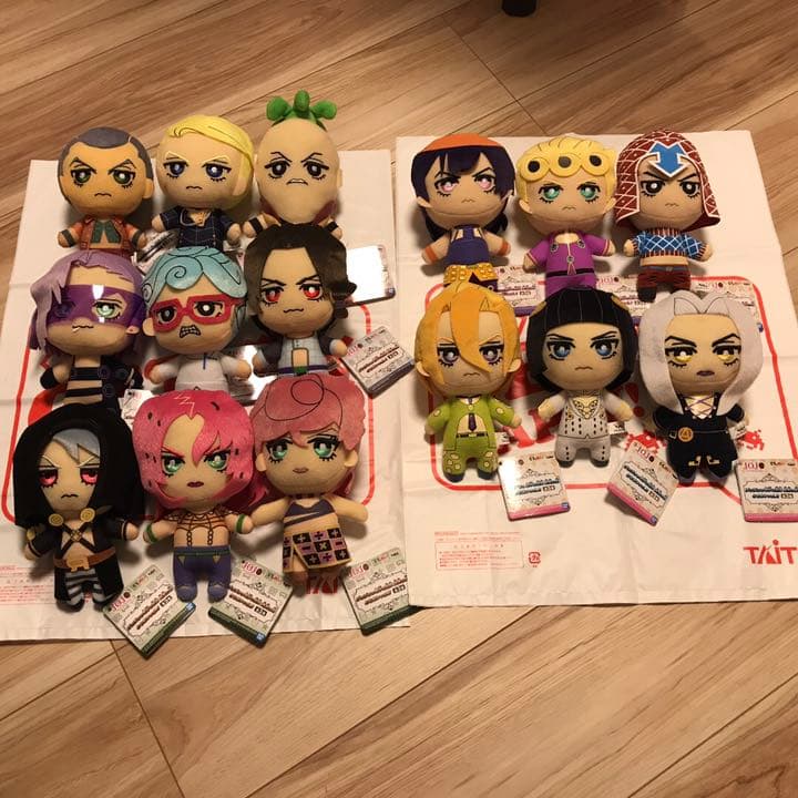 新品未使用 15個コンプセット ジョジョの奇妙な冒険 黄金の風 ともぬい❶