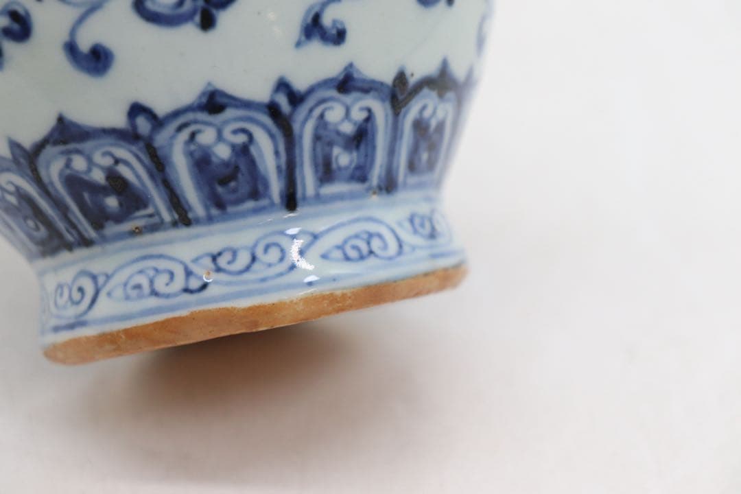 中国美術　染付　龍柄水注　大明宣徳年製銘　送料込み251015