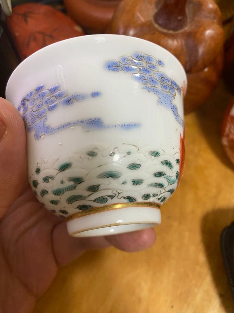 中国美術 茶杯 粉彩 清代 茶道具