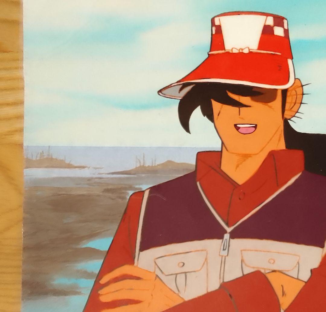 セル画　　釣りキチ三平(2点)　レア作品(直筆背景画付き)