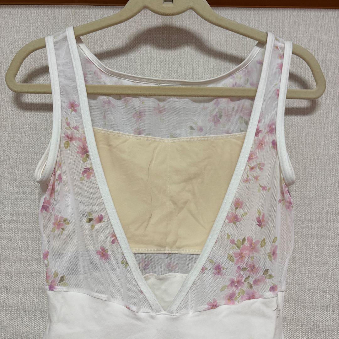 チャコット花柄メッシュ バレエレオタード　Mサイズ