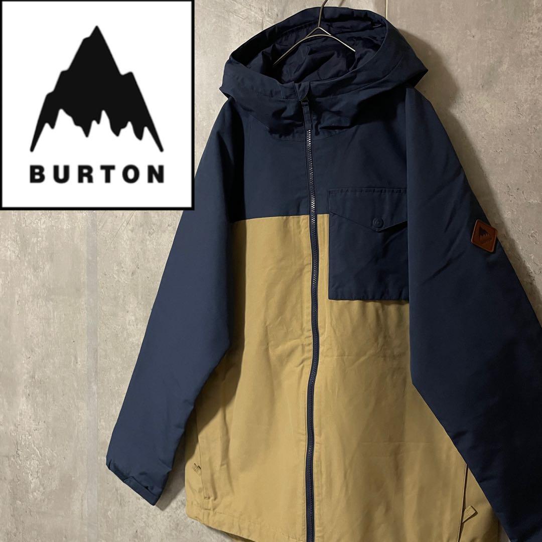 BURTONバートンスノーボードジャケットスキーウェアパーカー紺ネイビーベージュ
