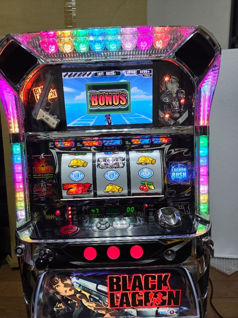 パチスロ実機　ブラックラグーン 初代　家庭用変更済