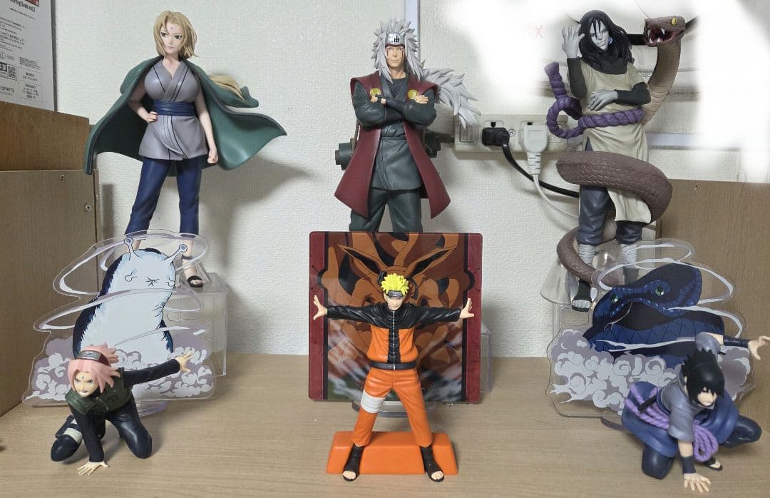 NARUTO 一番くじ伝説の三忍フィギュアセット 新たなる三竦みさくら、サスケ