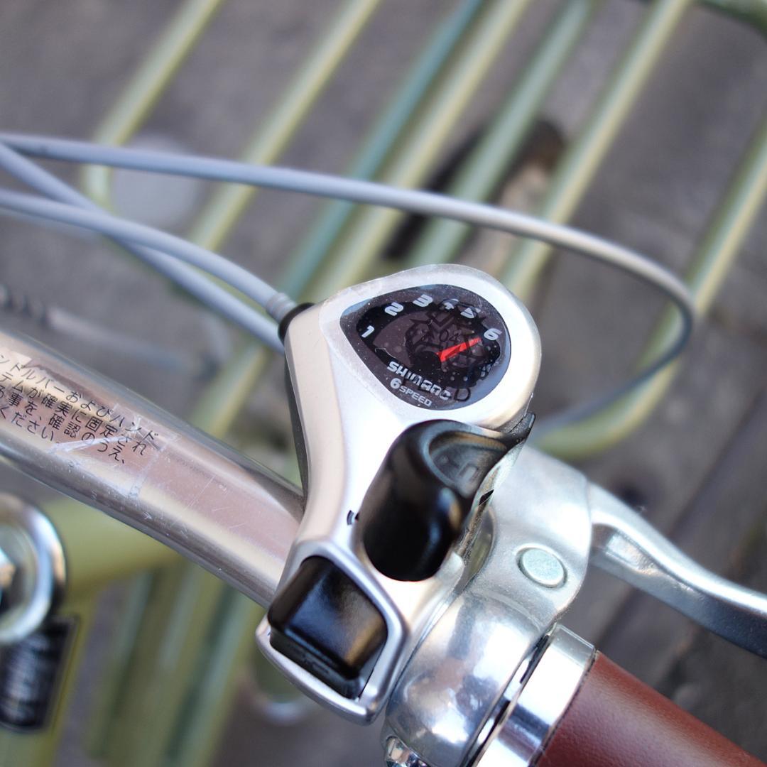 美品 自転車 20インチ ミニベロ 6段変速 WACHSEN ROKE グリーン