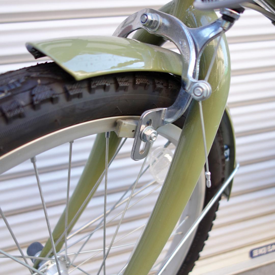 美品 自転車 20インチ ミニベロ 6段変速 WACHSEN ROKE グリーン