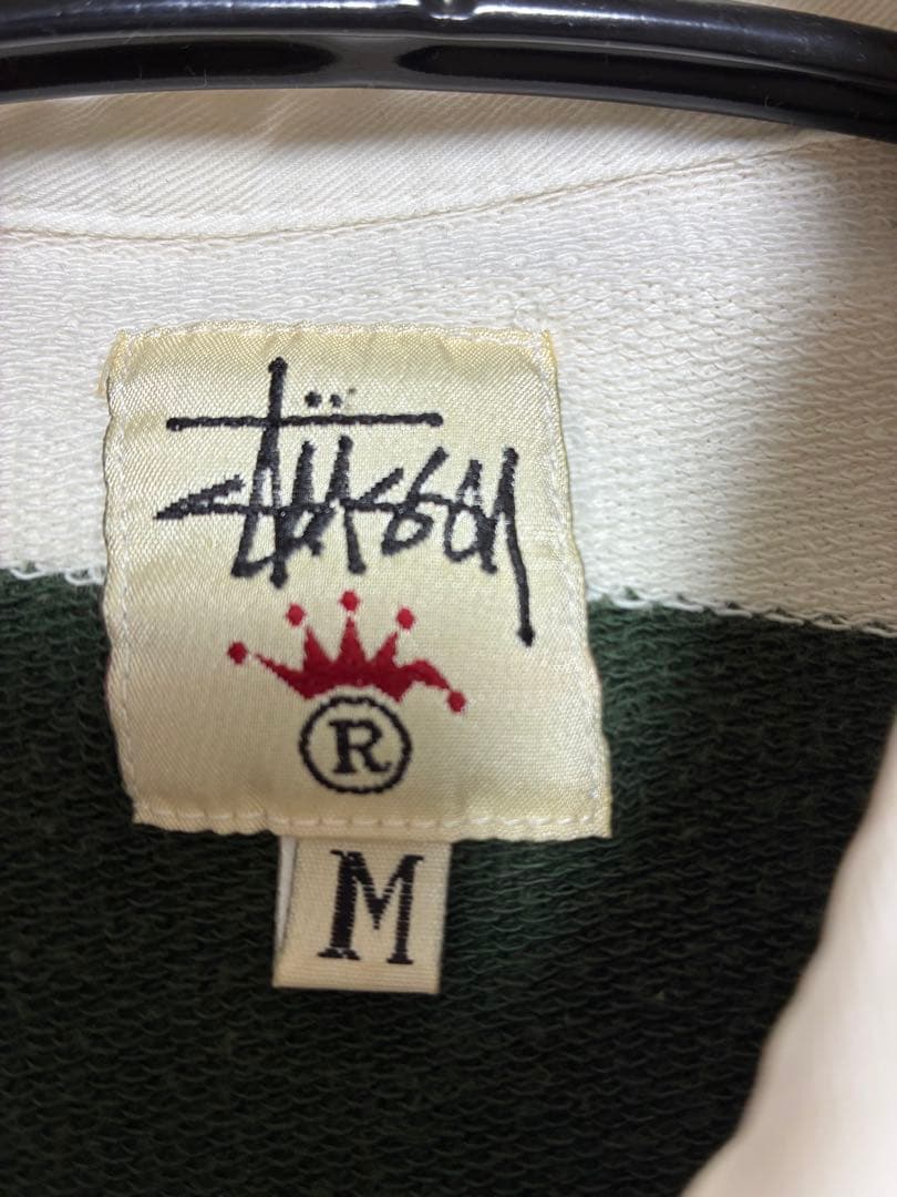 【希少】90s old stussy ラガーシャツ 白タグ USA製 Mサイズ