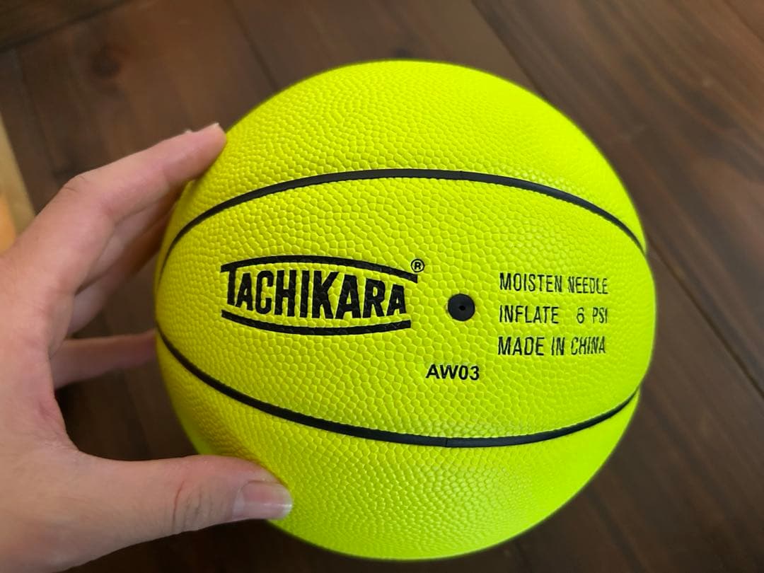 バスケットボール 3号 イエロー ブルー　タチカラ 桜木花道コラボボール