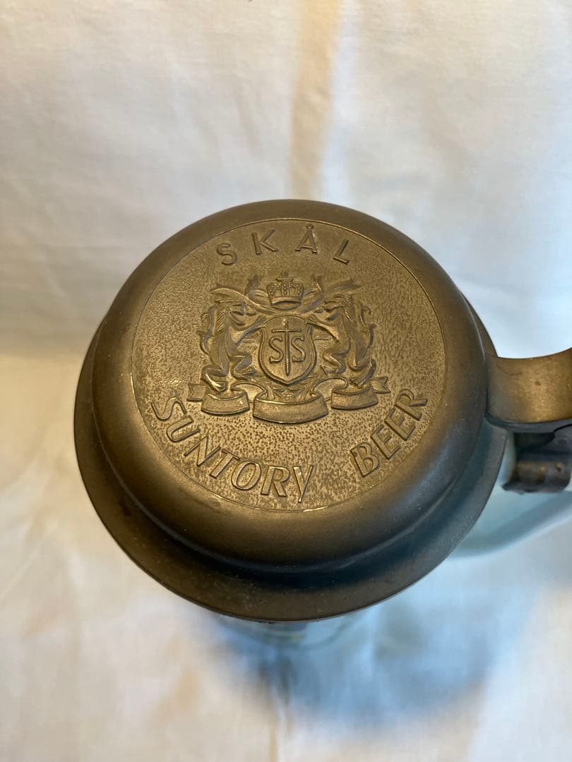 サントリービール武蔵野工場竣工記念ビールジョッキ　1963年　柳原良平イラスト