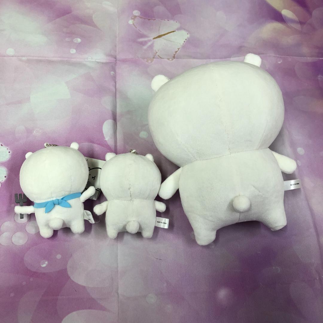 自分ツッコミくま 食いしん坊 ぬいぐるみ マスコット ナガノのくま 3点まとめ