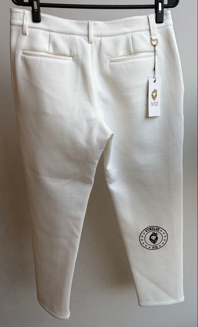 アッシュちゃん‼️V12 ヴィ•トゥエルブ ホワイト ストレッチ パンツ L