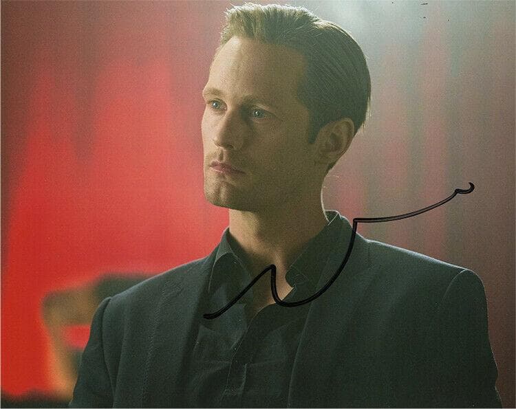 直筆サイン入り写真 アレクサンダースカルスガルド トゥルーブラッド SA鑑定済