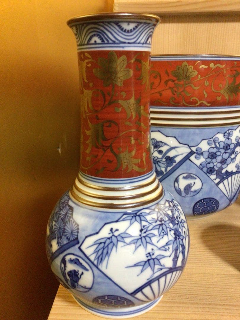 茶道具 染付 皆具 おそらく未使用品 共箱付き