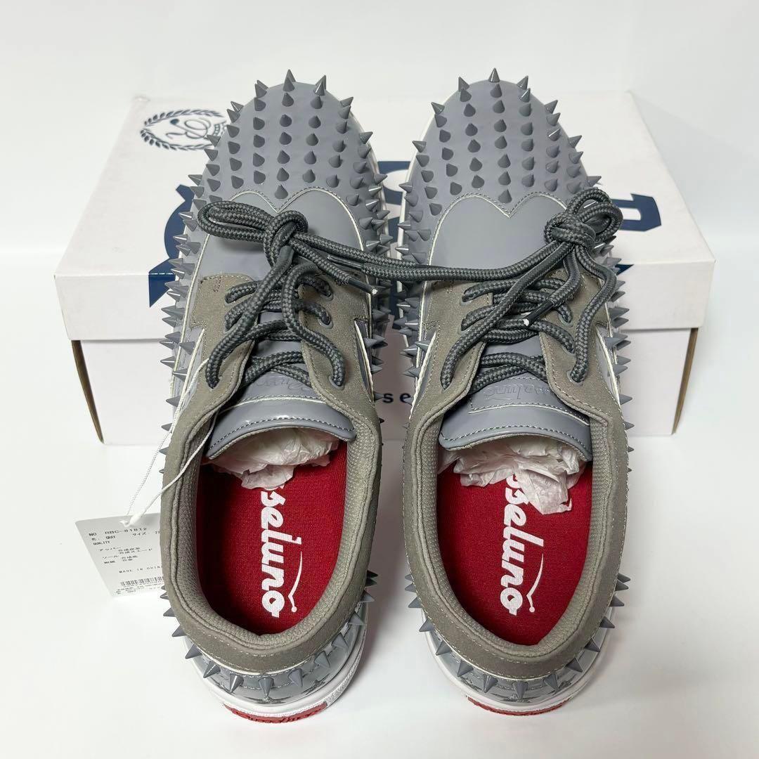 新品 ラッセルノ ゴルフ スタッズ スパイクレス シューズ グレー 27.0