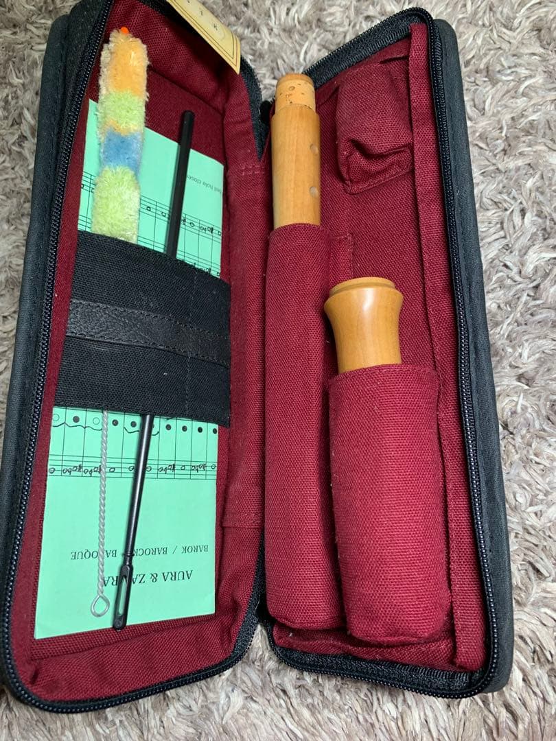 AURA ソプラノリコーダー　美品　木製　ケース・付属品付き　オランダ製　S1K