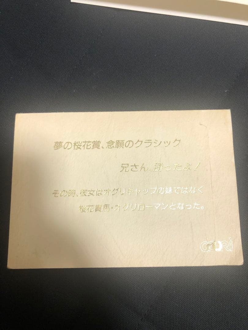 非売品　記念品　オグリローマン　桜花賞　激レア　関係者　オグリキャップ　妹