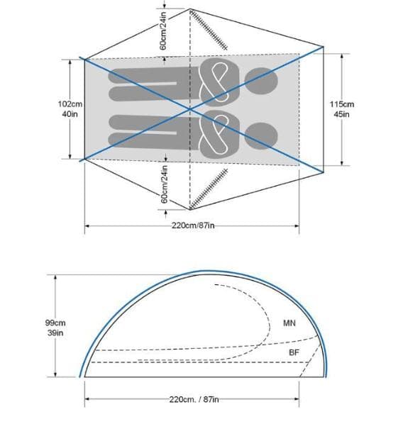 【新品未使用】ビッグスカイ・ミラージュ1.5Pテント(グリーン)