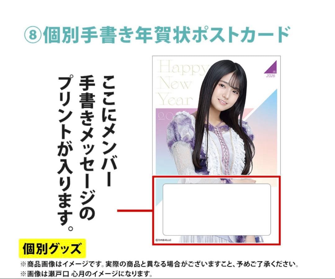 乃木坂46 2026年福袋A B C 19点　遠藤さくら