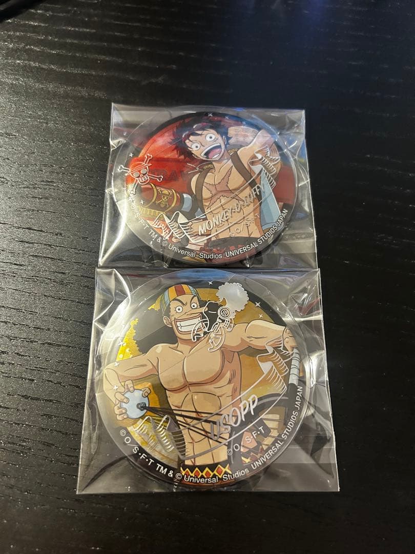 USJ 缶バッジ ワンピース　ルフィ　ウソップ2個セット