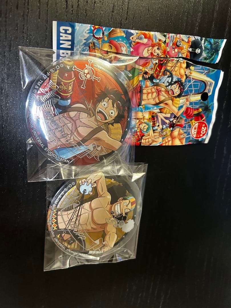 USJ 缶バッジ ワンピース　ルフィ　ウソップ2個セット