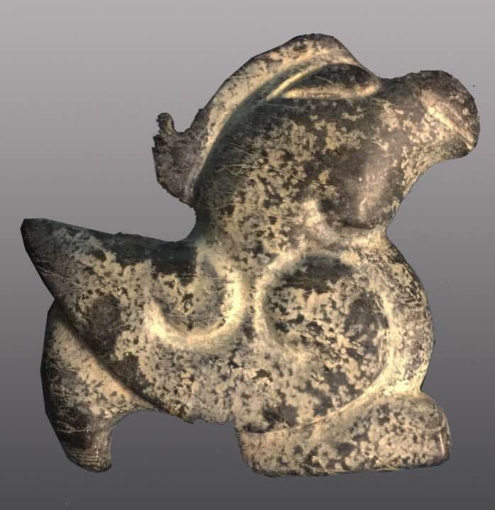 アンティーク 黒石 彫刻