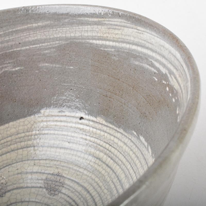 萬古焼　多気檗山作　淡々斎篆刻　刷毛目茶碗　銘彩雲　淡々斎極め箱　V　R6933