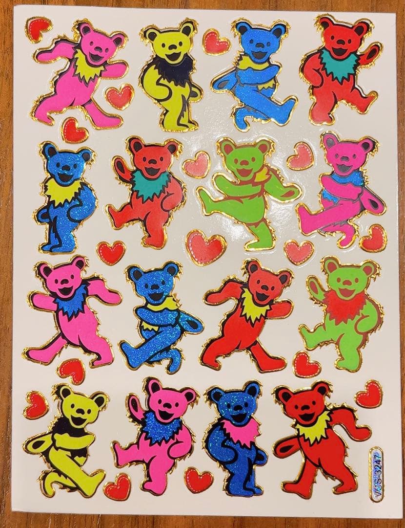 キラキラシール★早い者勝ちレトロレア車ヒスミニデッドベアレコードラブピース