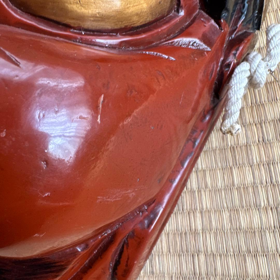 超大型　天狗お面　木彫　アンティーク　壁掛　工芸品　魔除け　縁起物　骨董　守神