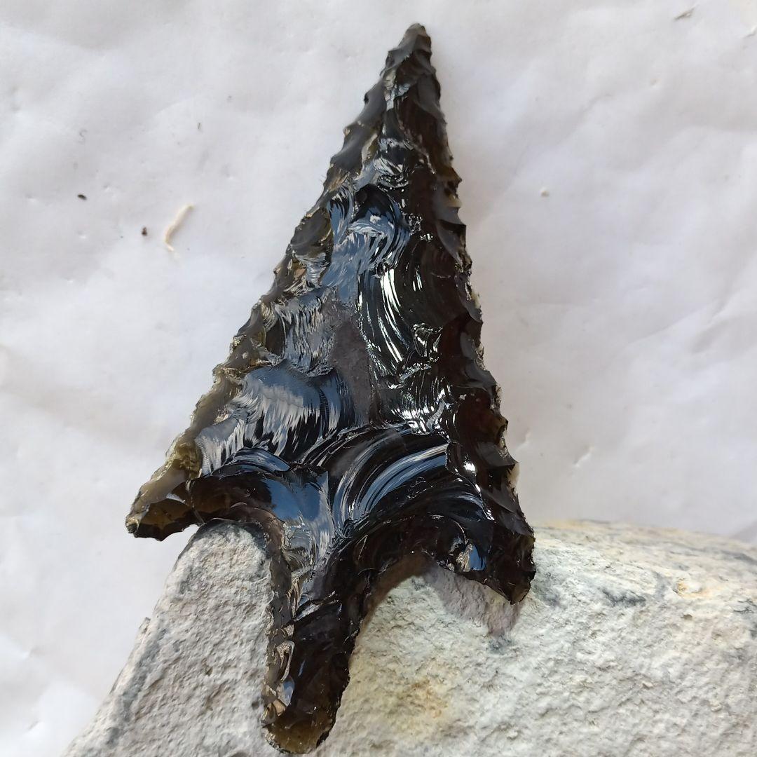 旧石器　有舌尖頭器　黒曜石　模写　サンプル　　199